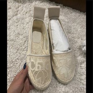 Chloe motif white lace espadrilles 36